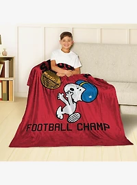 Peanuts Snoopy Football Silk Touch Throw Blanket