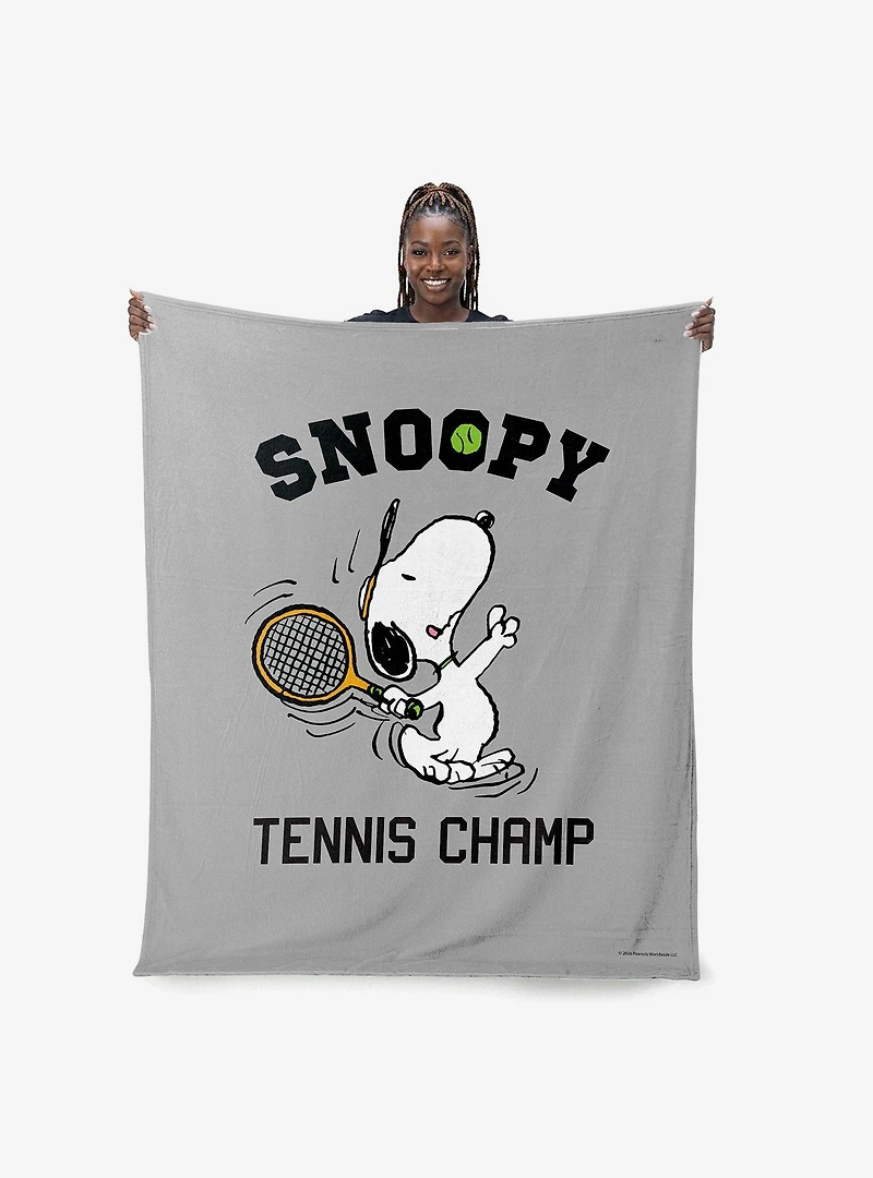 Peanuts Snoopy Tennis Silk Touch Throw Blanket