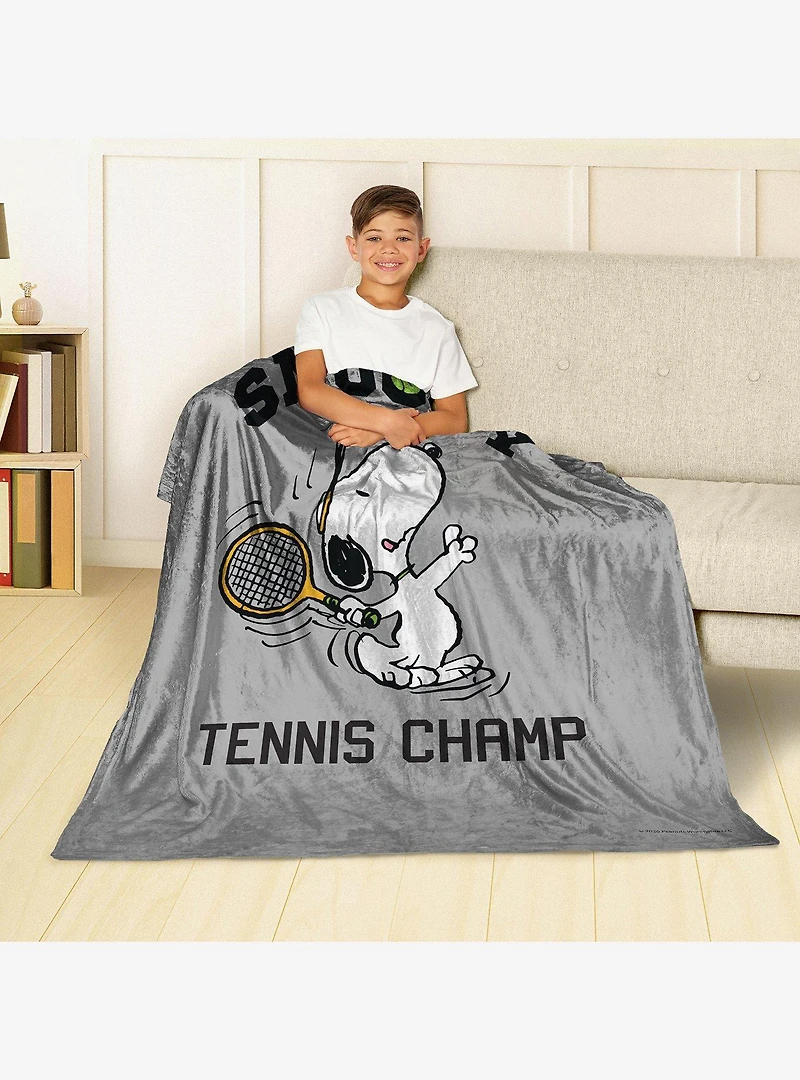 Peanuts Snoopy Tennis Silk Touch Throw Blanket