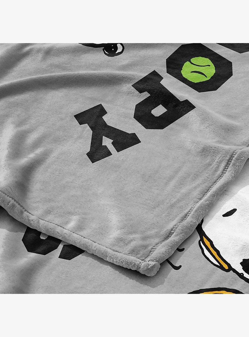 Peanuts Snoopy Tennis Silk Touch Throw Blanket