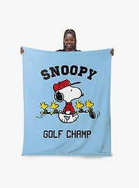Peanuts Snoopy Golf Silk Touch Throw Blanket
