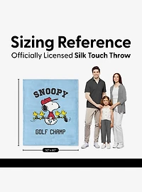 Peanuts Snoopy Golf Silk Touch Throw Blanket