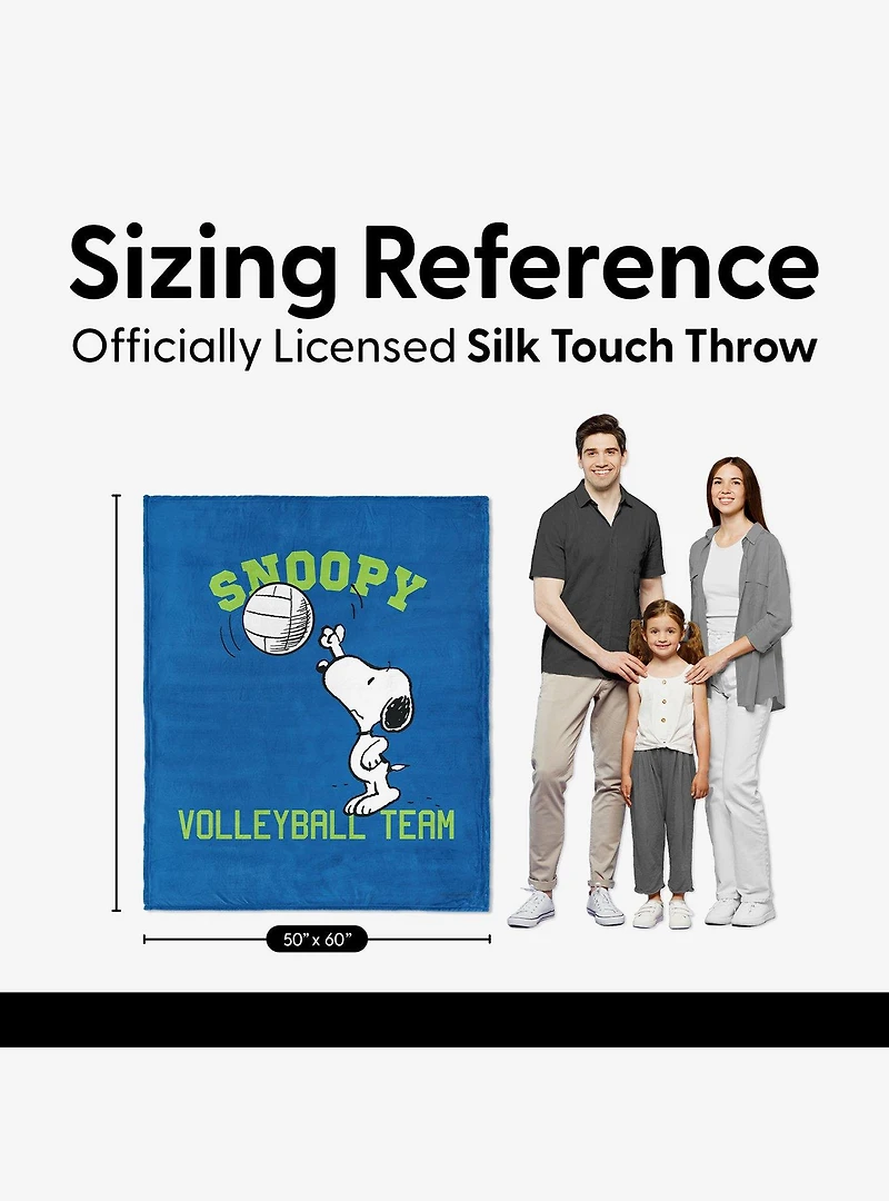 Peanuts Snoopy Volleyball Silk Touch Throw Blanket