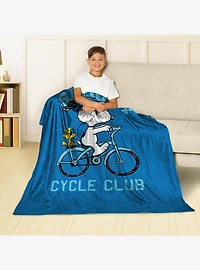 Peanuts Snoopy Cycle Club Silk Touch Throw Blanket