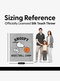 Peanuts Snoopy Basketball Silk Touch Throw Blanket