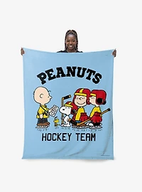 Peanuts Hockey Silk Touch Throw Blanket