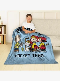 Peanuts Hockey Silk Touch Throw Blanket