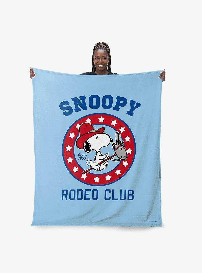 Peanuts Snoopy Rodeo Silk Touch Throw Blanket