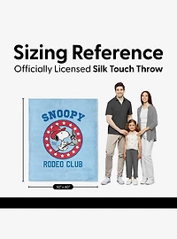 Peanuts Snoopy Rodeo Silk Touch Throw Blanket