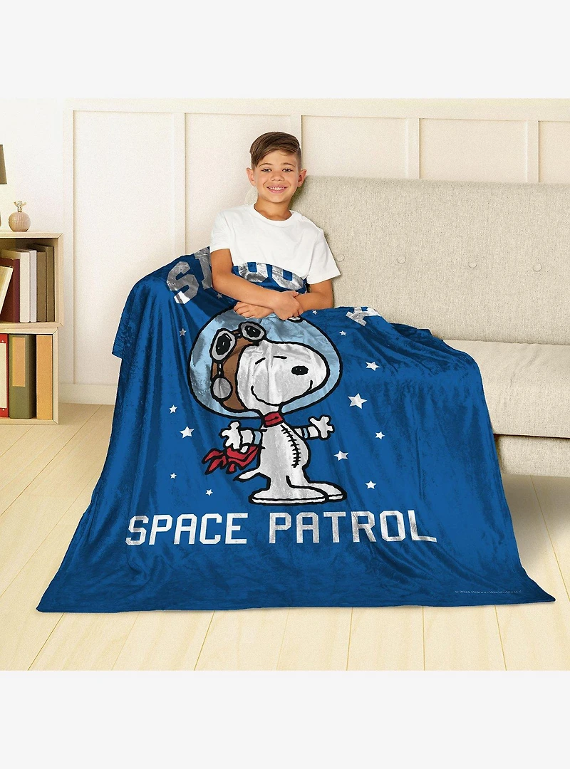 Peanuts Snoopy Astronaut Silk Touch Throw Blanket