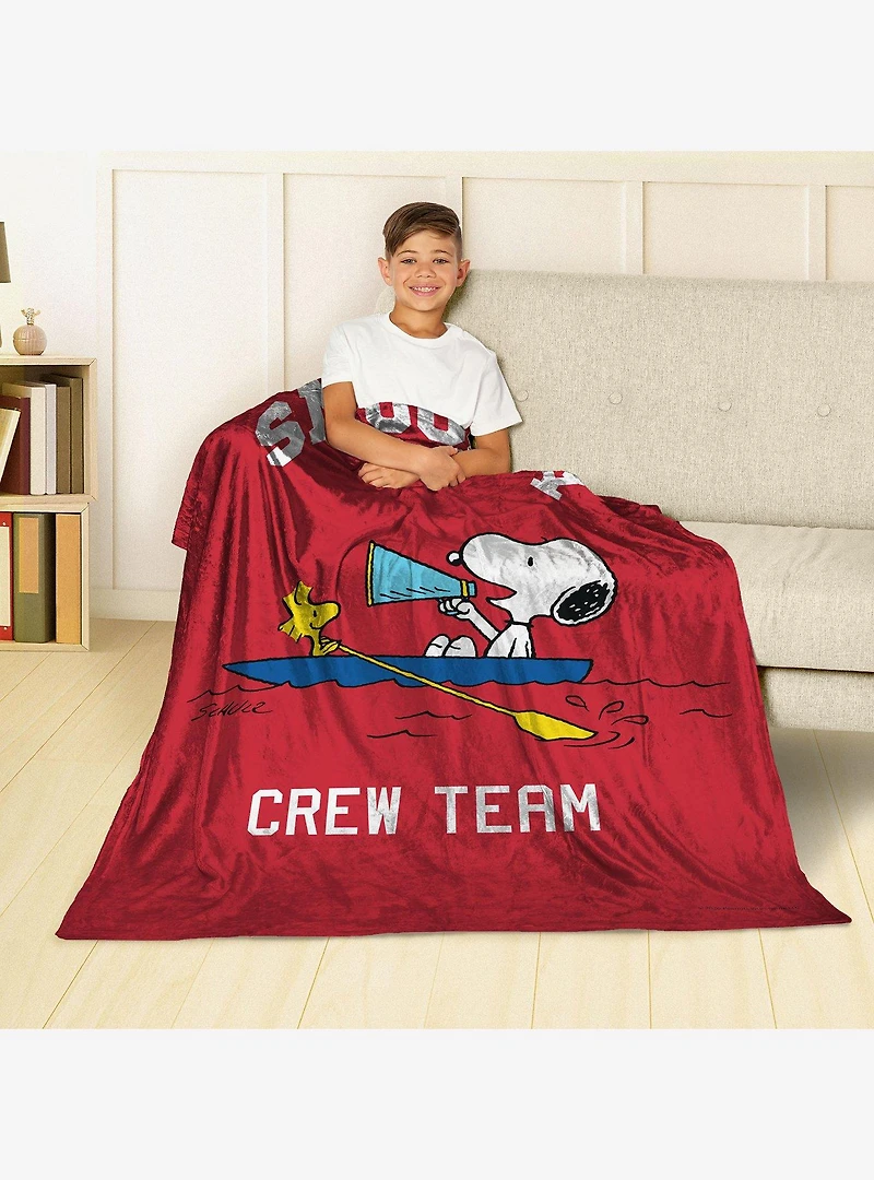 Peanuts Snoopy Crew Silk Touch Throw Blanket
