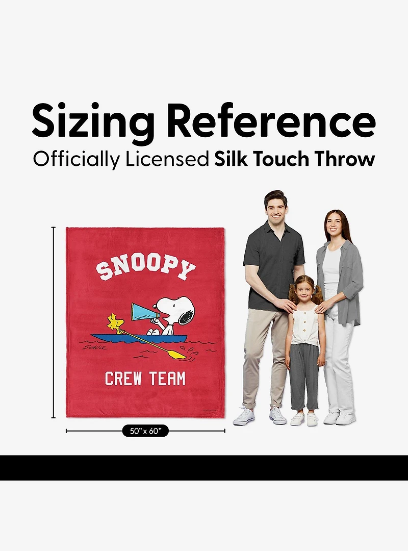 Peanuts Snoopy Crew Silk Touch Throw Blanket