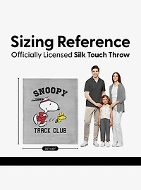 Peanuts Snoopy Track Silk Touch Throw Blanket