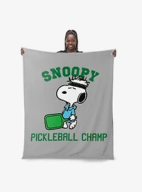 Peanuts Snoopy Pickleball Silk Touch Throw Blanket