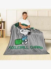Peanuts Snoopy Pickleball Silk Touch Throw Blanket