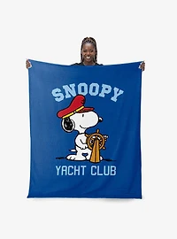 Peanuts Snoopy Yacht Club Silk Touch Throw Blanket