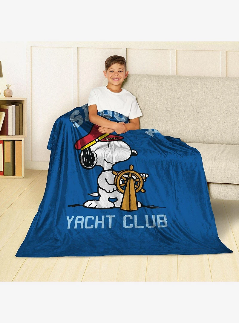 Peanuts Snoopy Yacht Club Silk Touch Throw Blanket
