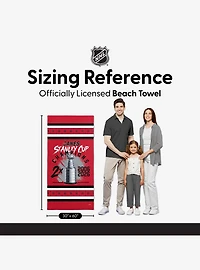 NHL Carolina Hurricanes Stanley Cup Multi-Champ Trophy Case Beach Towel