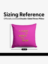 A Court of Wings and Ruin Logo Drop Throw Pillow