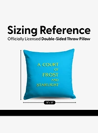 A Court of Frost and Starlight Logo Drop Throw Pillow