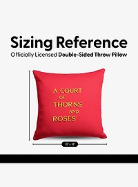 A Court of Thorns and Roses Logo Drop Throw Pillow