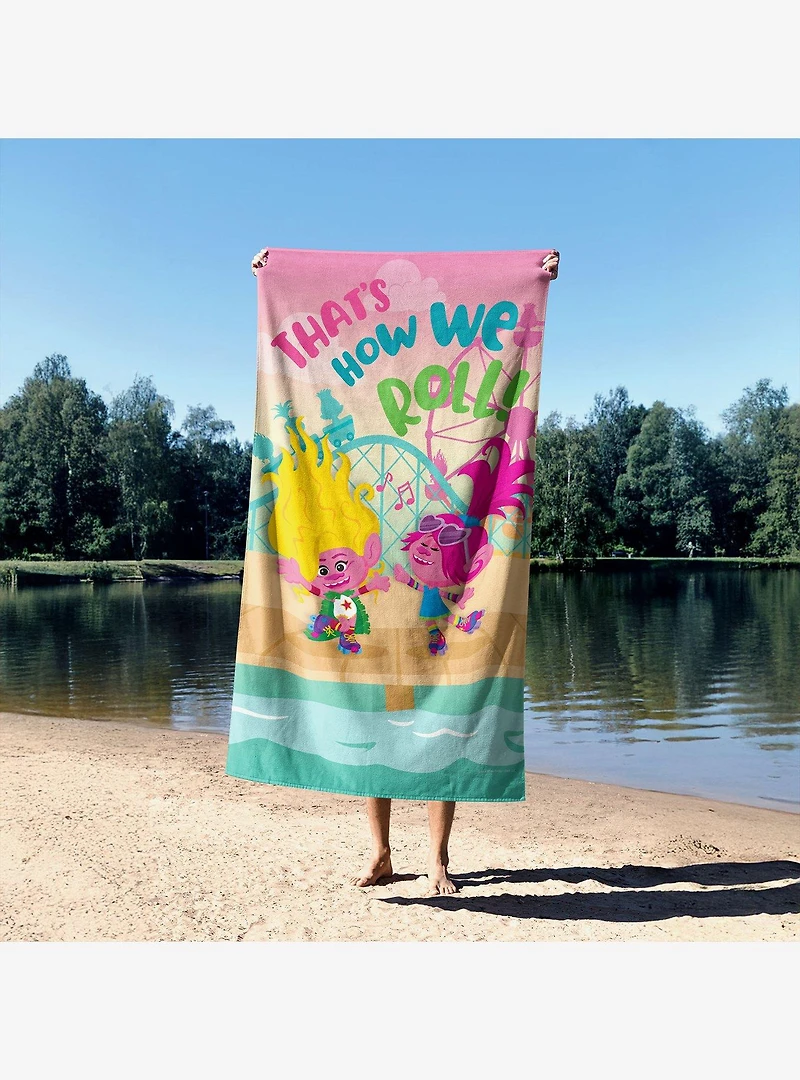 Trolls That's How We Roll! Sand Free Beach Towel