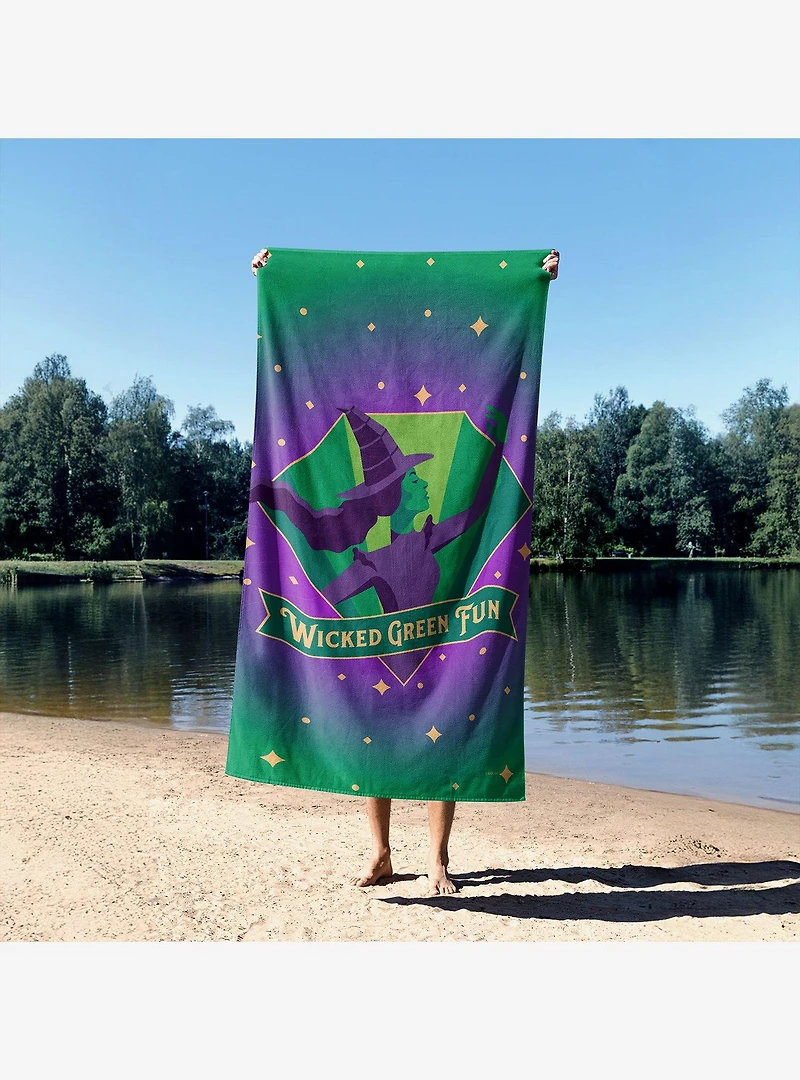 Wicked Green Fun Sand Free Beach Towel