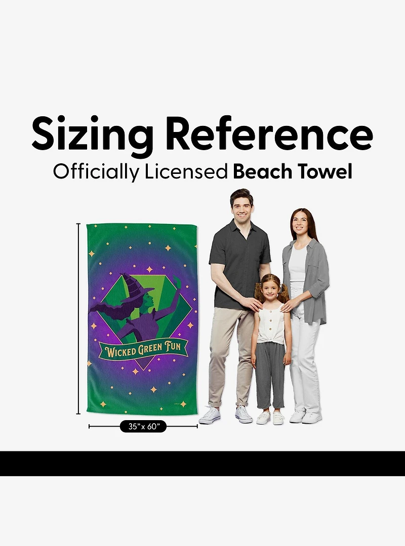 Wicked Green Fun Sand Free Beach Towel