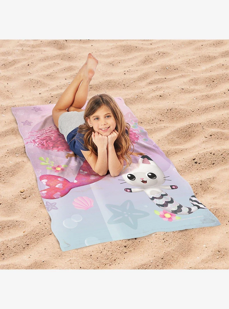 Gabby's Dollhouse Underwater Friends Sand Free Beach Towel
