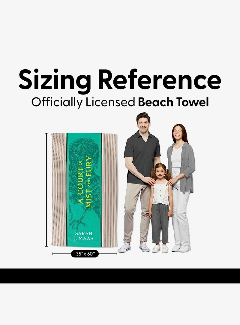 A Court of Mist and Fury Paged and Spines Sand Free Beach Towel