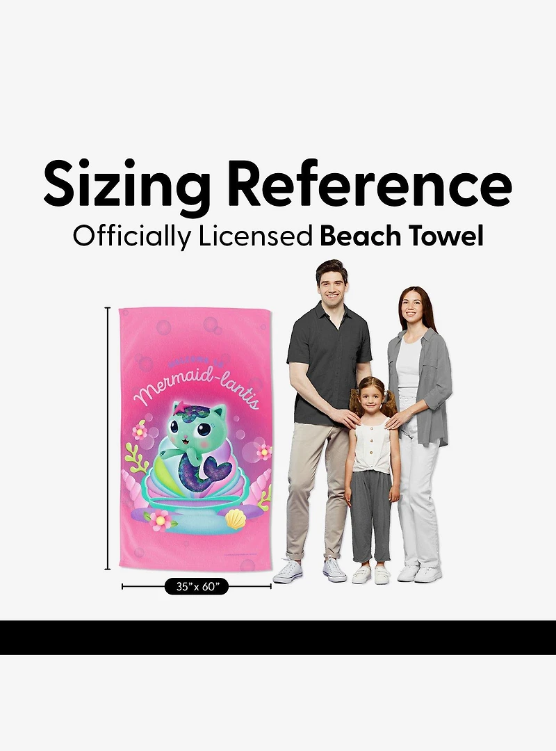 Gabby's Dollhouse Welcome To Mermaid-Lantis Sand Free Beach Towel