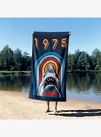Jaws Rising Shark Sand Free Beach Towel