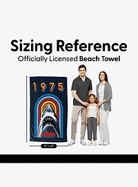 Jaws Rising Shark Sand Free Beach Towel