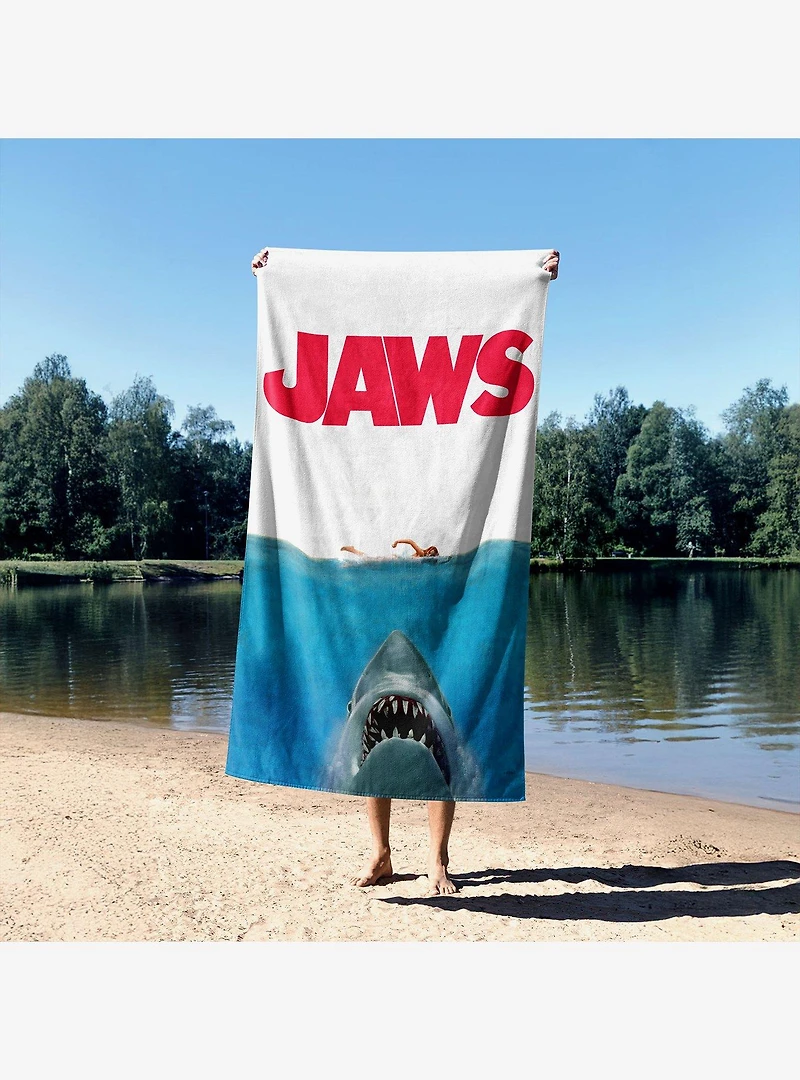 Jaws Classic Poster Sand Free Beach Towel