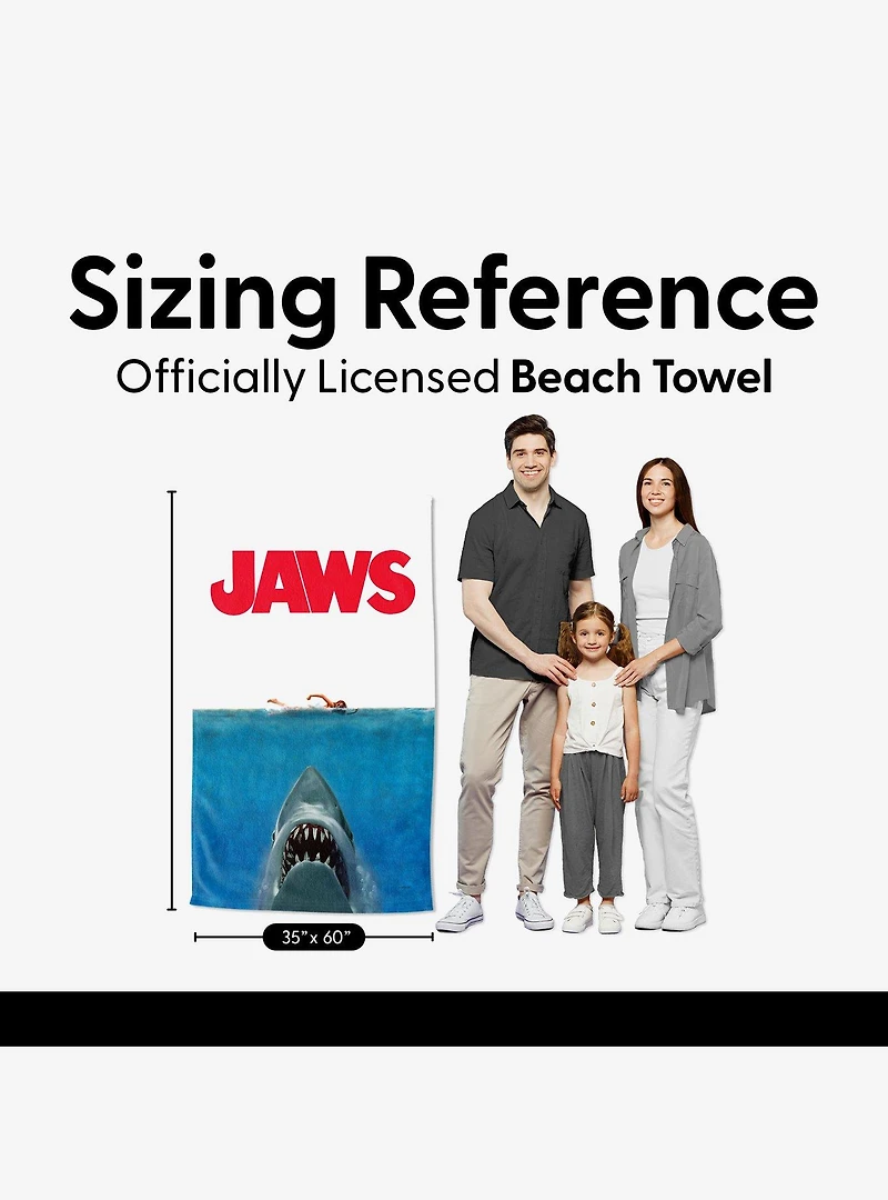Jaws Classic Poster Sand Free Beach Towel