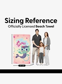 Gabby's Dollhouse SPA Science Sand Free Beach Towel