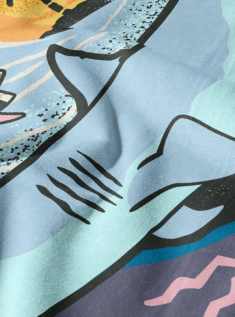 Jaws Amity Island Purple Sand Free Beach Towel