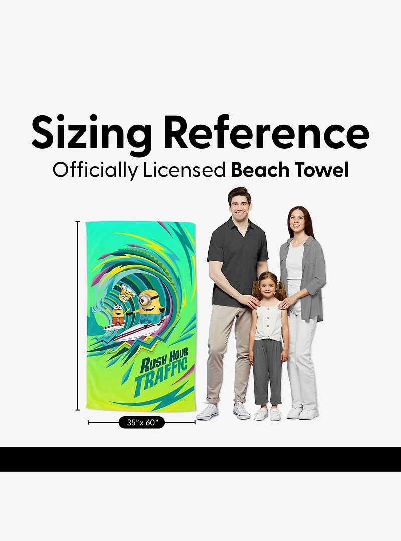 Despicable Me 4 Rush Hour Traffic ?Sand Free Beach Towel