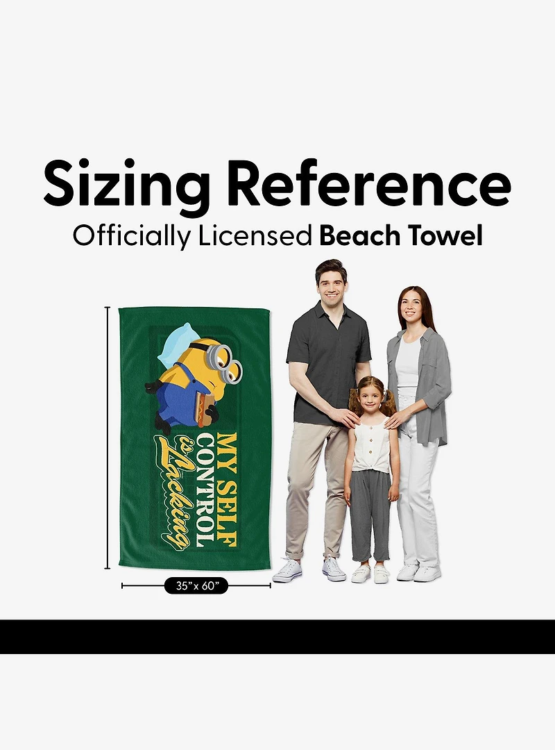 Despicable Me 4 Lacking Sand Free Beach Towel