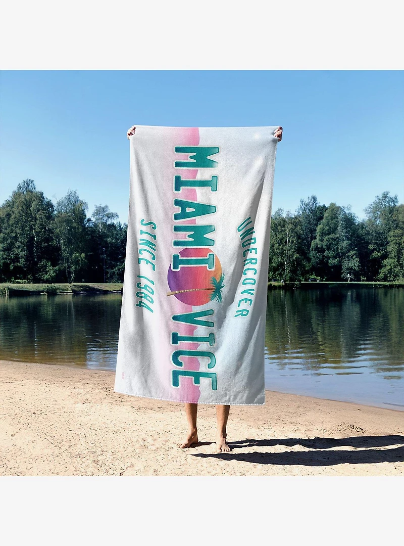 Miami Vice Daddy of Cool Plates ?Sand Free Beach Towel