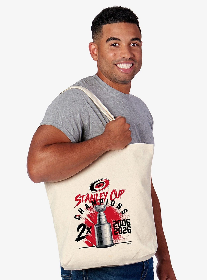NHL Carolina Hurricanes Stanley Cup Multi-Champ Trophy Case Tote Bag