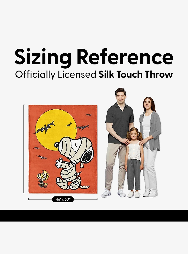 Peanuts Mummy Walk Silk Touch Throw Blanket