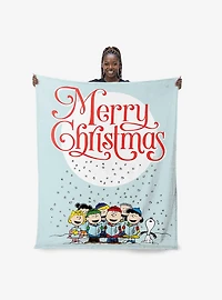 Peanuts Singing Snow Silk Touch Throw Blanket