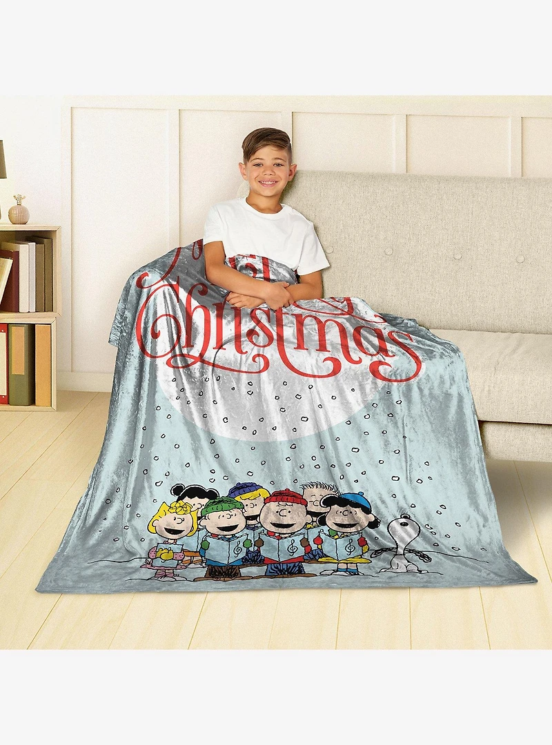 Peanuts Singing Snow Silk Touch Throw Blanket