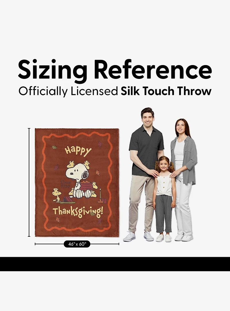 Peanuts Thanksgiving Silk Touch Throw Blanket