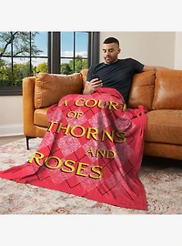A Court of Thorns and Roses Diamond Florals Silk Touch Throw Blanket