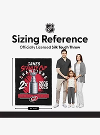 NHL Carolina Hurricanes Stanley Cup Multi-Champ Trophy Case Silk Touch Throw Blanket