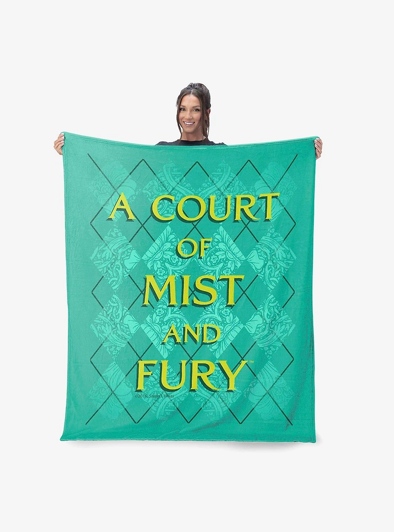 A Court of Mist and Fury Diamond Florals Silk Touch Throw Blanket