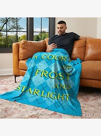 A Court of Frost and Starlight Diamond Florals Silk Touch Throw Blanket