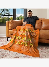 A Court of Silver Flames Diamond Florals Silk Touch Throw Blanket